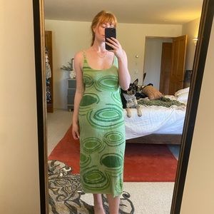 House of Sunny Green Hockney Midi Dress Size 6